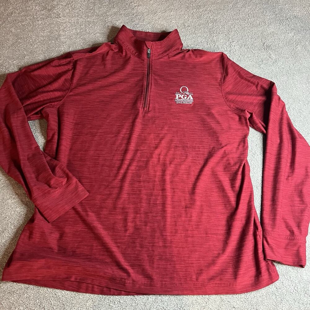 Greg Norman 2017 PGA Championship Quail Hollow 1/4 Zip B306 Men's Large Golf